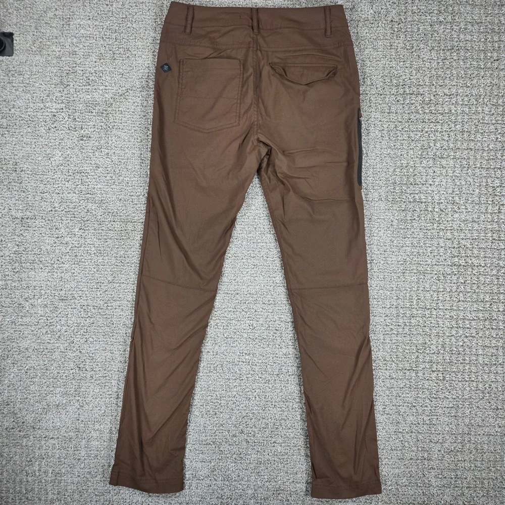 Roark Layover Trail Pants Mens 28x30 Brown Stretch Nylon Adventure Travel Chino